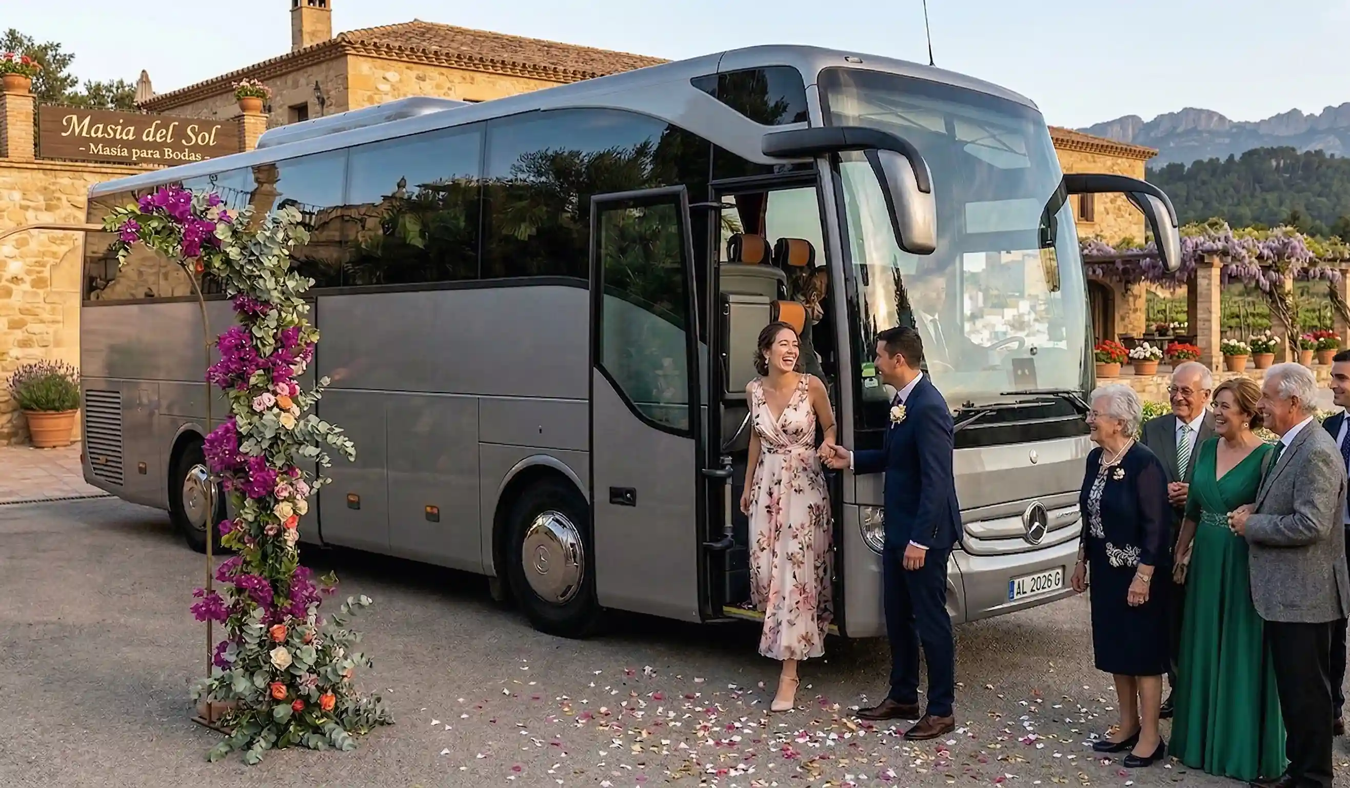 Servicio de transporte para invitados de bodas y celebraciones en la provincia de Almería.